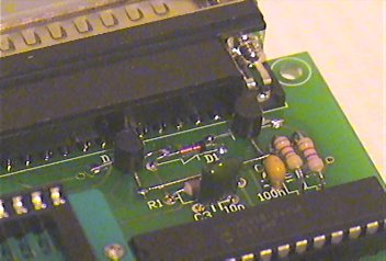 Closeup of the modified D2/D3